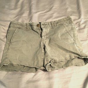 American Eagle Olive Green Midi Shorts